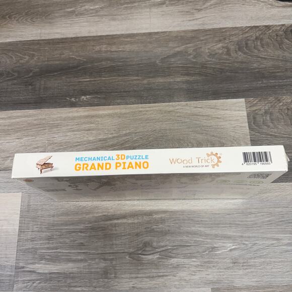 Wood Trick Grand Piano Music Box Mechanical Wooden 3D Puzzle DIY, Sealed - Picture 3 of 4